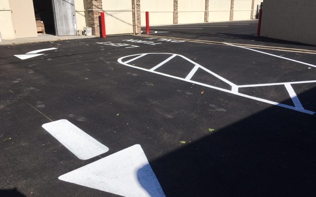 white arrow pavement marking, traffic pavement markings, traffic blacktop markings, pavement markings mercer county