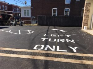 left turn only pavement painting, left turn pavement marking, left turn only pavement painting