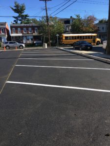 new jersey line striping, pavement markings NJ, Mercer County line striping, NJ blacktop markings